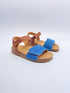 Clic! CL-grass denim cognac sandaal
